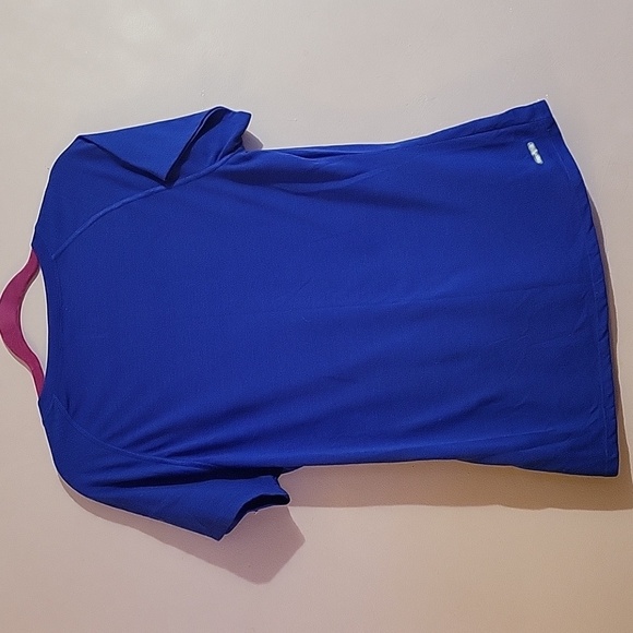 The North Face Women's Blue Short Sleeve V Neck Top, Size: L - Picture 3 of 4